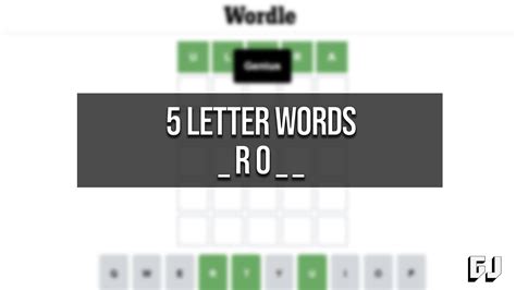 5 letter words with ro in the middle - Easy as 1, 2 and 3. Unlock a world of possibilities with our 5 Letter Word Finder, Solver & Unscrambler, and easily explore all possible word solutions from the letters you provide. To get started, input the letters you know are in the correct position into the known position field in the form above. For any letters you want to include but do ...